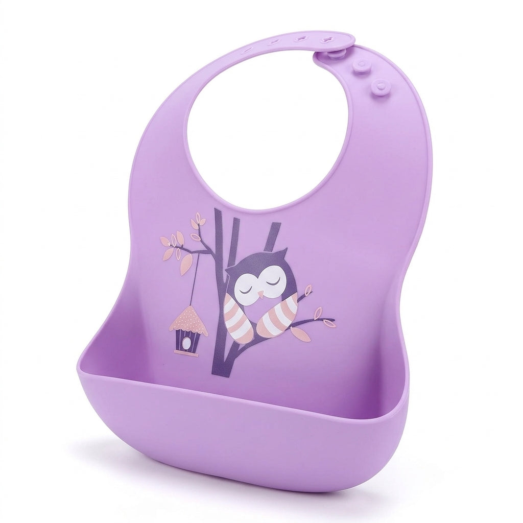Kuddle Silicone Baby Bibs with Food Catcher | Waterproof & Easy Clean