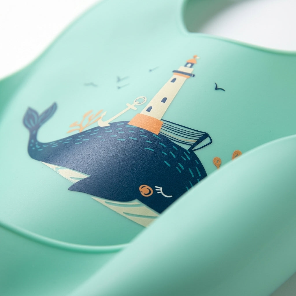 Kuddle Silicone Baby Bibs with Food Catcher | Waterproof & Easy Clean