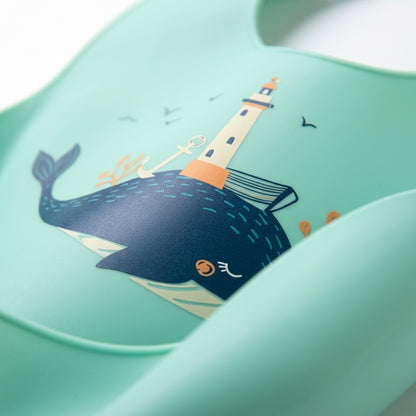 Kuddle Silicone Baby Bibs with Food Catcher | Waterproof & Easy Clean